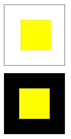 La saturation de la couleur sur un fond
