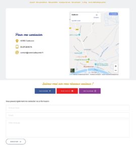 Le contenu d'un site web simple : la page Contact