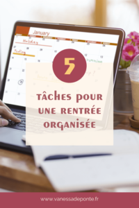 5 tâches pour une rentrée organisée