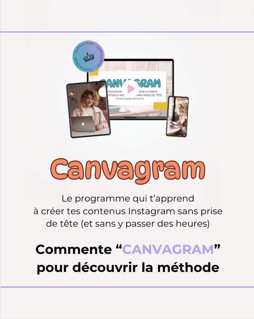 Exemple de post Instagram dans Canva